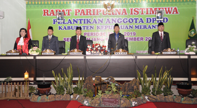 Peresmian Pelantikan Anggota DPRD Kepulauan Meranti Periode 2014-2019 