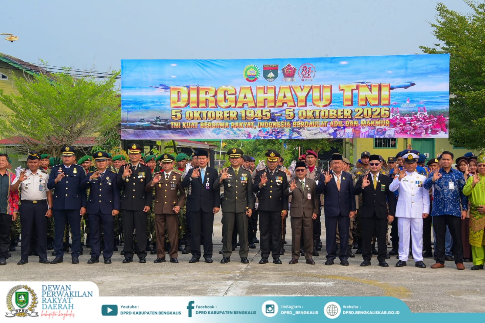 Hadiri HUT ke-81, DPRD Bengkalis Apresiasi Pengabdian TNI