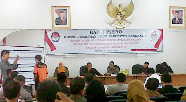 Jokowi-JK Unggul 54,70% Setelah Hasil Pleno KPU Kabupaten Bengkalis 